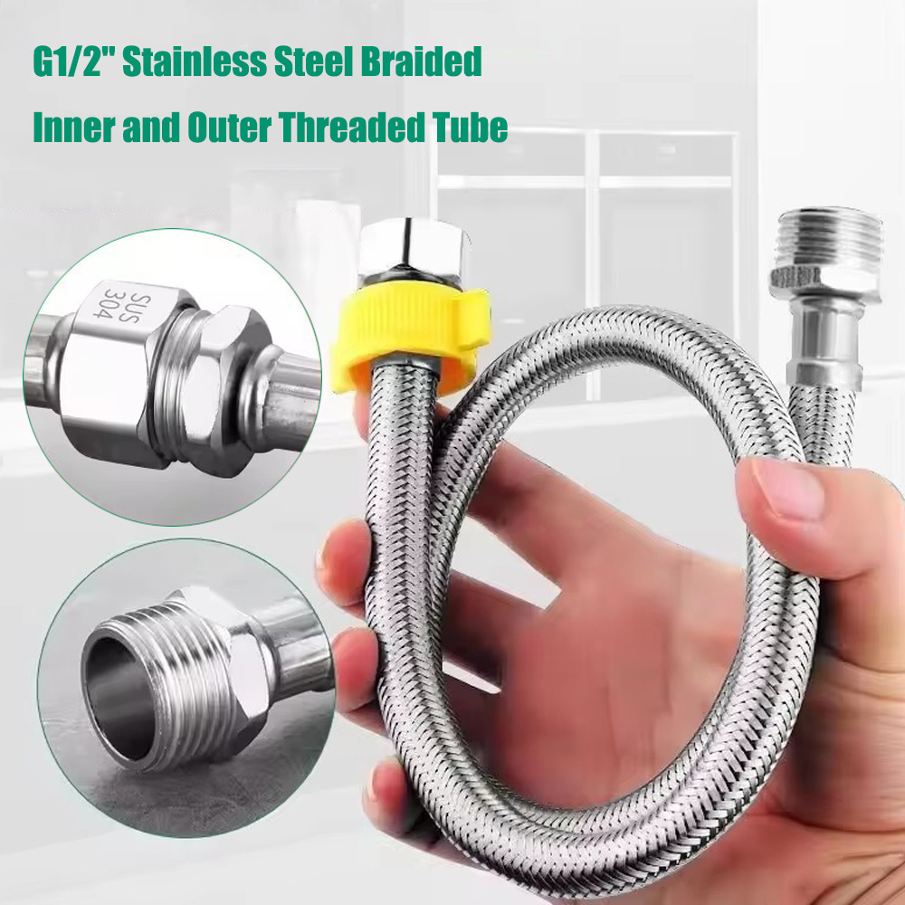 Flexible Hose Braided - 1pc 20/40/60/80/100/150/200CM G1/2 내부 및 외부