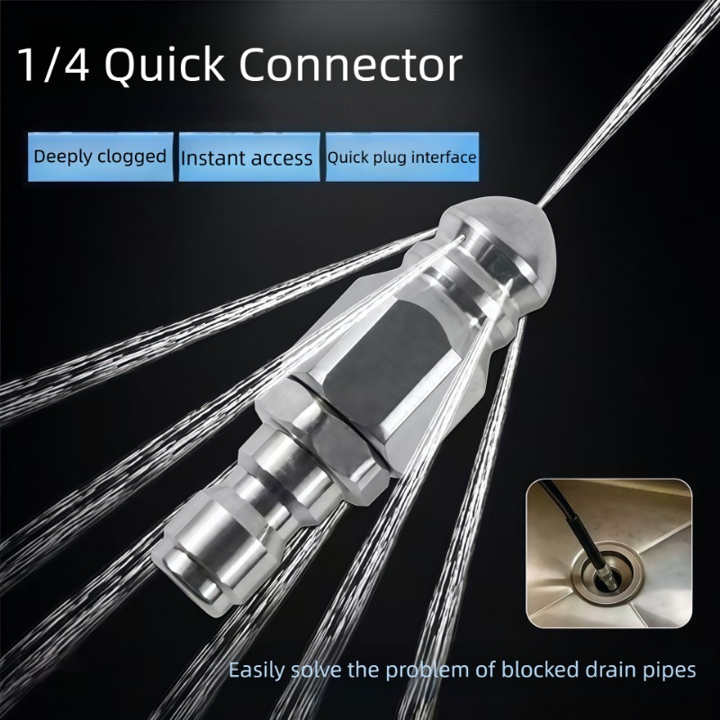 Drain Pipe Clip - 워터젯 고압 분사 노즐 하수구 청소용