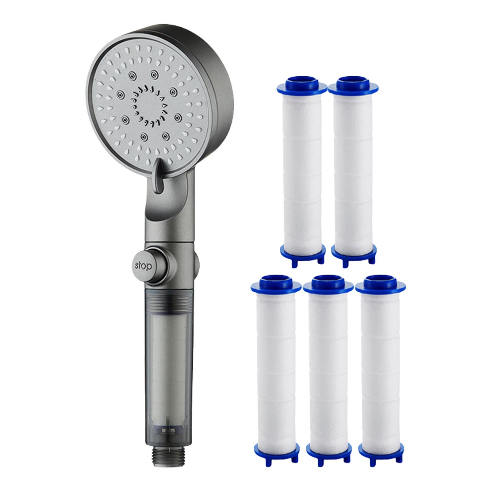 새로운 샤워헤드 5가지 모드 필터 샤워헤드 고압 실리콘 - Silicone Tap Washer 리뷰 및 가격